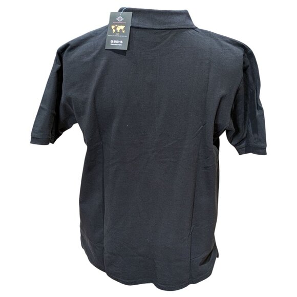 GSG-5 Collection Polo Shirt Embroidered Gun Design Black Short Sleeve Mens L - Picture 6 of 8